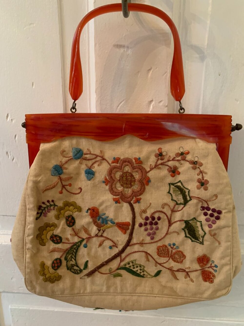 Vintage Bucilla Embroidered Handbag - Picture 2 of 3